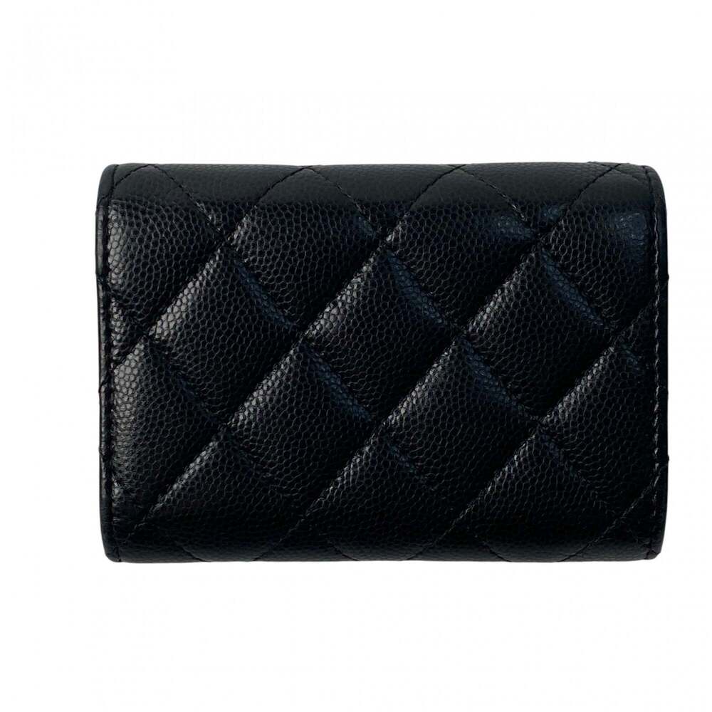 CHANEL Black Caviar Leather Logo Wallet - Picture 2 of 16